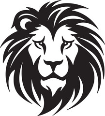 Lion head vector silhouette