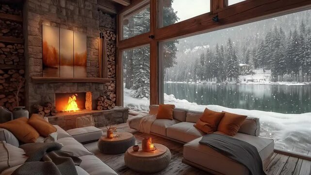 fireplace in the living room