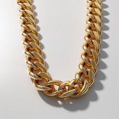 Obraz premium 18k yellow gold twisted Singapore chain shimmering