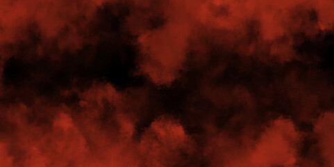 red Black empty space dust cloud explosion. red smoke or fog color isolated on transparent dark cloudscape atmosphere background. Black and red watercolor grunge texture.	
