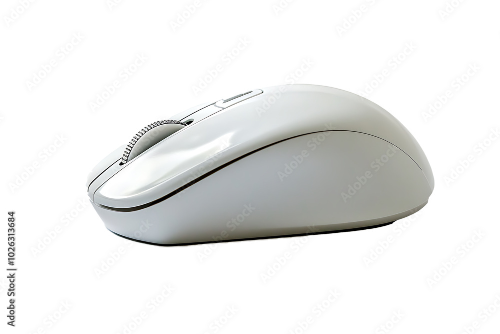 Fototapete white computer mouse isolated on a transparent background