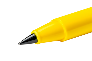 yellow pen isolated on a transparent background
