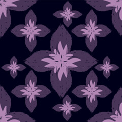 seamless ikat floral pattern background