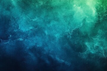 Fototapeta premium Aquatic Nebula: Teal Cosmic Ocean Abstract