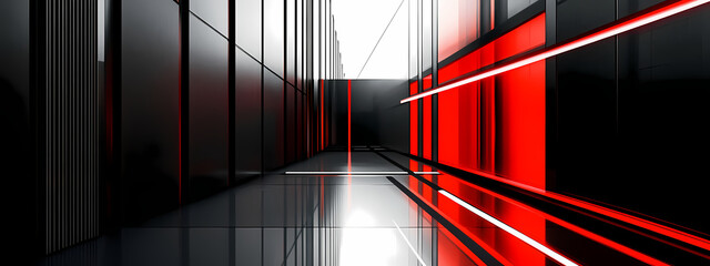 Obraz premium Smooth Red Intersections