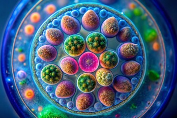 Detailed View of a Gastrula Under Microscope: Developmental Biology Insights for Research and Education in Embryology