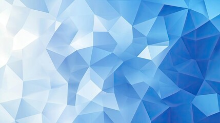 Fototapeta premium Abstract blue and white polygonal background.