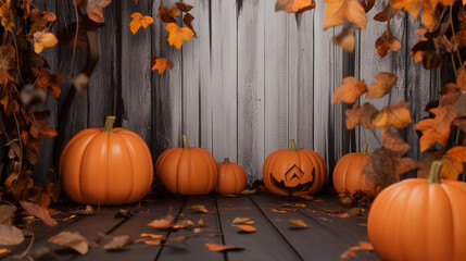 professional halloween themed background real pumpkins 