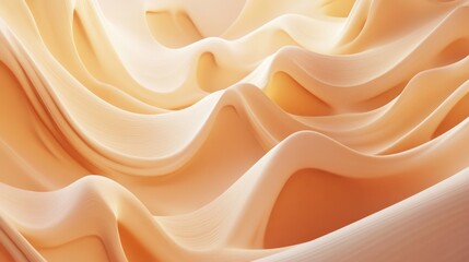 Obraz premium Abstract Golden Waves in 3D Fluid Style