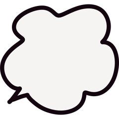 Hand-drawn thought bubbles without background can be used as png.