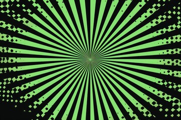 Bright Comic Boom Pop Art Strip Radial Background