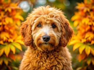 Fototapeta premium Discover the Beautiful Range of Goldendoodle Colours for Your Perfect Furry Companion and Find the Ideal Match Today