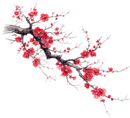 Pink blossoms on a branch