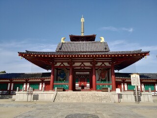 Osaka city side temple views