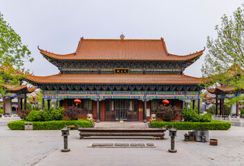 Fototapeta premium Landscape of Great Mercy Zen Temple, Shengfang town, Hebei