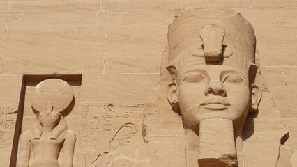 Abu simbel temple and statues