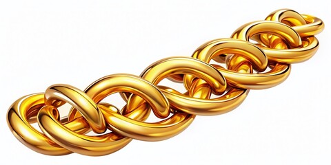 Elegant Drawing of a Gold Chain, Perfect for Jewelry Illustrations, Fashion Design, and Artistic Inspiration
