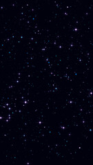 blue shiny stars glittering and glowing and particles falling, abstract new year and christmas,vertical social media wallpaper