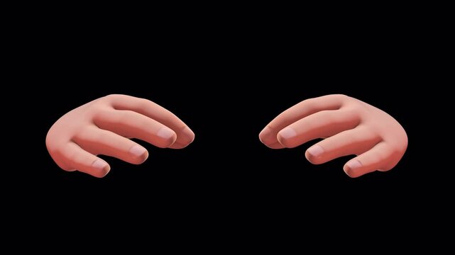 Heart shape hand gesture on alpha channel background