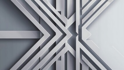 Obraz premium Abstract white and gray color, modern design stripe background with geometric shape. Vector illustration.