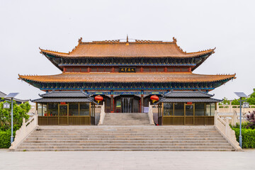 Naklejka premium Landscape of Great Mercy Zen Temple, Shengfang town, Hebei