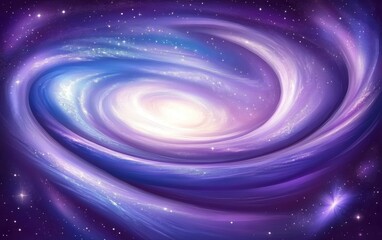 Obraz premium Massive Galactic View Featuring Swirling Stars and Cosmic Debris, Ideal Illustrations or Background Images for Science Fiction Works