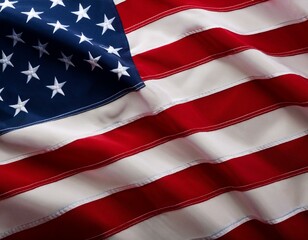 Obraz premium american flag wave close up