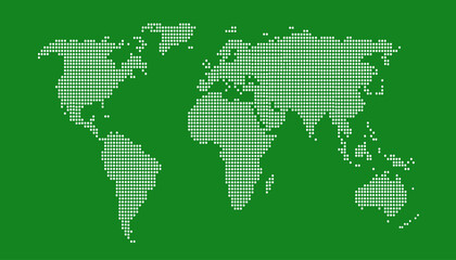 Fototapeta premium Dotted color world map vector