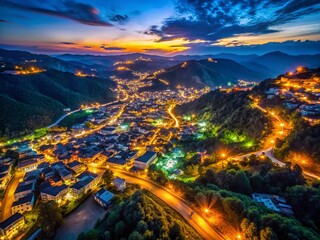 Enigmatic Night in the Valley: Shadows and Mysteries Unfold in the Darkness of Nature's Embrace