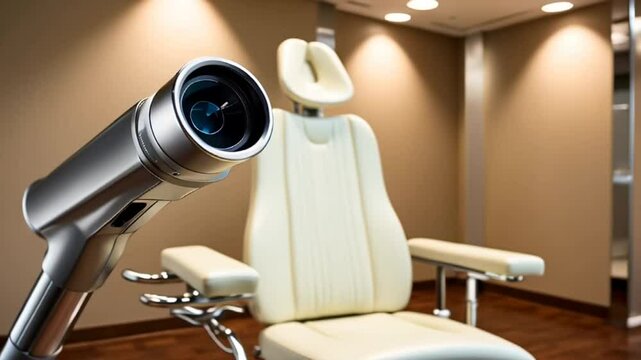 modern colposcope in the gynecology office

