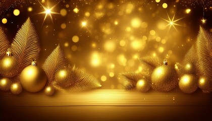Obraz premium christmas gold background golden holiday glowing background