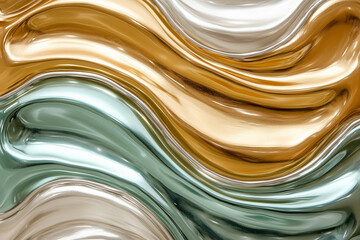 Metallic liquid shiny metal wavey background