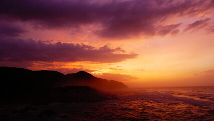 Sunset in animal Tayrona
