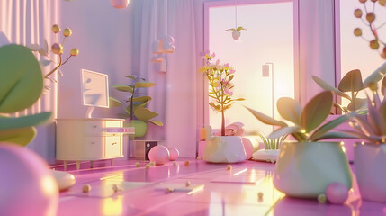 3d cartoon background