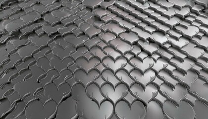 Fototapeta premium glossy 3d wall background with tiles polished tile wallpaper with silver fish scale blocks 3d render