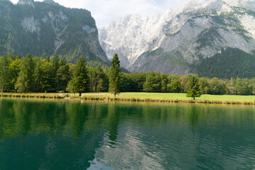 Mountain reflected in lake
