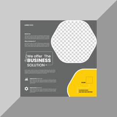 Creative modern business social media post design template