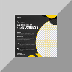 Creative modern business social media post design template
