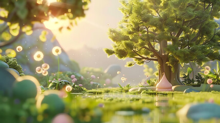 3d cartoon background