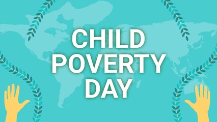 Child Poverty Day web banner design illustration 