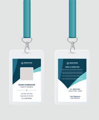 Modern and creative business id card template. corporate id card design template for office employee, staff or others. Company employee business id card template.