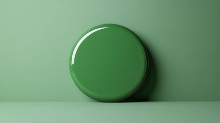 Badge mockup, side view, green screen, ready for die-cut, no text no logo symbol icon