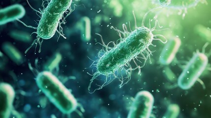 Fototapeta premium Electric Pulsing Bacteria in Controlled Environment