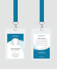 Modern and creative business id card template. corporate id card design template for office employee, staff or others. Company employee business id card template.