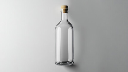 Bottle mockup, top view, blank screen, clean design, no text no logo symbol icon