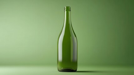 Bottle mockup, side view, green screen, ready for die-cut, no text no logo symbol icon
