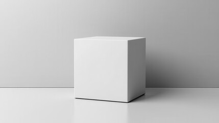 Box mockup, front view, white screen, clean and simple, no text no logo symbol icon