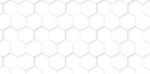 3d hexagonal structure futuristic white background and embossed hexagon abstract with hexagon background. honeycomb hexagonal background. Hexagon shape, white, shiny gray. hexagon pattern shape.