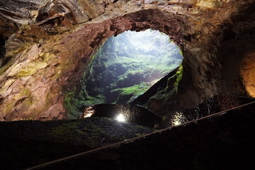 Naklejka premium Inside volcano in the Terceira island