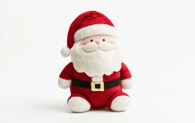 Fototapeta premium plush toy character santa on white background